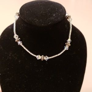 New without tags crystal and Sterling bracelet